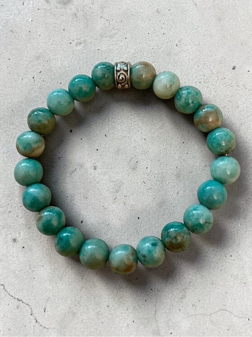 Handmade Amazonite Beaded Gemstone Bracelet